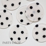 再販2(( 4pcs )) 35mm  大ぶりラウンドチャーム ドット〔CH-073W〕