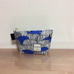 シマウマポーチ 小さめ ブルー 《送料無料》