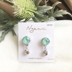 Greenカラフルスワロドロップビジューピアス/イヤリング
