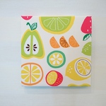 フルーツ模様のファブリックパネル  20cm×20cm 