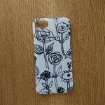 *受注製作*ミナペルホネン*letter of flower*ホワイト*mina perhonen*iPhoneケース*iPhoneカバー*スマホケース*スマホカバー
