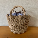 麻ひものミニかごバッグ