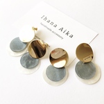 【earring】gold plate × shell earring