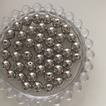 〔15個〕10mm CCB プラスチックビーズ シルバー