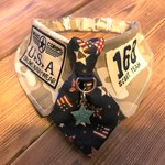 犬・猫の首輪　29～33　cocochanネクタイチョーカーNEO　カモフラ・ミリタリー・アメリカンビンテージ・ベージュ