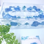 再販   青い紫陽花のティシュケース