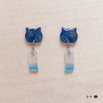 猫風鈴ピアス