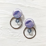 クリアパープル×フーププチピアス