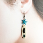 ヒトデとウッドピアス
