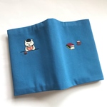 刺繍 ブックカバー 文庫 しろじの至福な時間