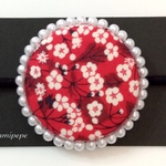 400円→300円リバティくるみゴムパール刺繍(