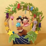 願いが叶いますように♪七夕の2wayリース①