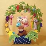 願いが叶いますように♪七夕の2wayリース②