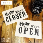 【A6】ステンシルシート 『OPENセット』2枚組