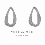 【4個 28×18mm】シルバー ハンマー ドロップ チャーム レジン枠