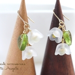 ◇◇+angelo+葉っぱとすずらんのピアス(p-001) G フラワー
