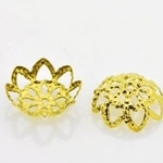 【直輸入】ビーズキャップ　フラワー 約100個セット*10×4mm　ゴールド