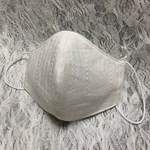 立体マスク  白 tatejimajim  裏生地ｼﾙｸ
