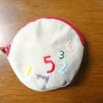 数字刺繡のコインケース