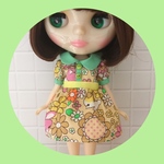 レトロフラワーワンピース♡beige