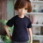 rurukoboyサイズTシャツ(ネイビー）