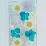 iPhone5s/5ハードカバー・押し花・紫陽花
