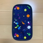滑らない水筒肩紐カバー/スプラッシュペイントデニム