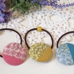 リバティ＊スリーピングローズ＊のヘアゴム　３個組