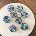 8pcs(4pair) Handmade* 資材 B-506 colorful stud