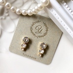 お呼ばれに♡スワロフスキービジューのピアス/イヤリング (クリスタル)