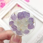  【送料無料】 紫陽花と純金箔のポニーフック（ヘアゴム）