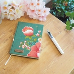   ★台湾花布★革タグ付きノート【受注製作】