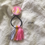 No.42 わびさびおめかしタッセルヘアゴム