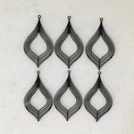  Black Designed Diamond Shaped Parts