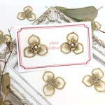 小ぶり♡刺繍レースフラワー(ゴールド)♡送料込み