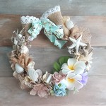 Mayuko様専用ページ(24cm)＊サンドベージュとパステルブーケ＊涼しげサマーリース・ホワイトリース