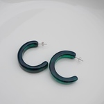 clear_dark green 大ぶり グリーン べっ甲