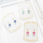 ねこのプチピアス スカイブルー