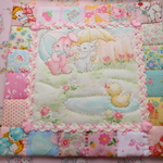 hana*ハンドメイド★パッチワークスクエアマット★ミニタペハローベイビー