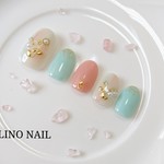 42☆ パールとゴールドのすずらんフラワーネイル☆