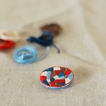 手刺繍ブローチ（朝焼け空）