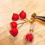 りんご飴のピアス