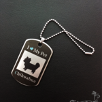 ペットアピール　タグアクセサリー 「チワワ」 I Love my Pet（ステンレス製） TG11