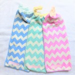 【セール】ネームタグ付　3枚セット　タオルエプロン　３色波線