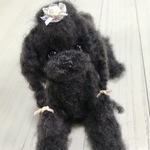 羊毛フェルト  犬  トイプードル【黒】