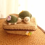【受注制作】なかよしカメさんの小物入れ