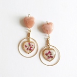 ♡ハートビーズ付き♡レジンピアス（イヤリング）