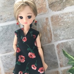 リカちゃん 服 ワンピース   ブラック