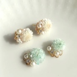 花園ピアス♡【ホワイト】