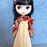 Blyth 大正浪漫着物　黄色の縞柄の袴